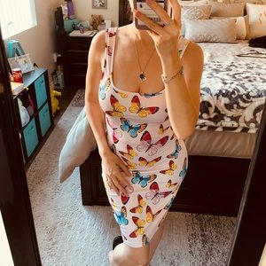 Bodycon Butterfly MIDI Dress
